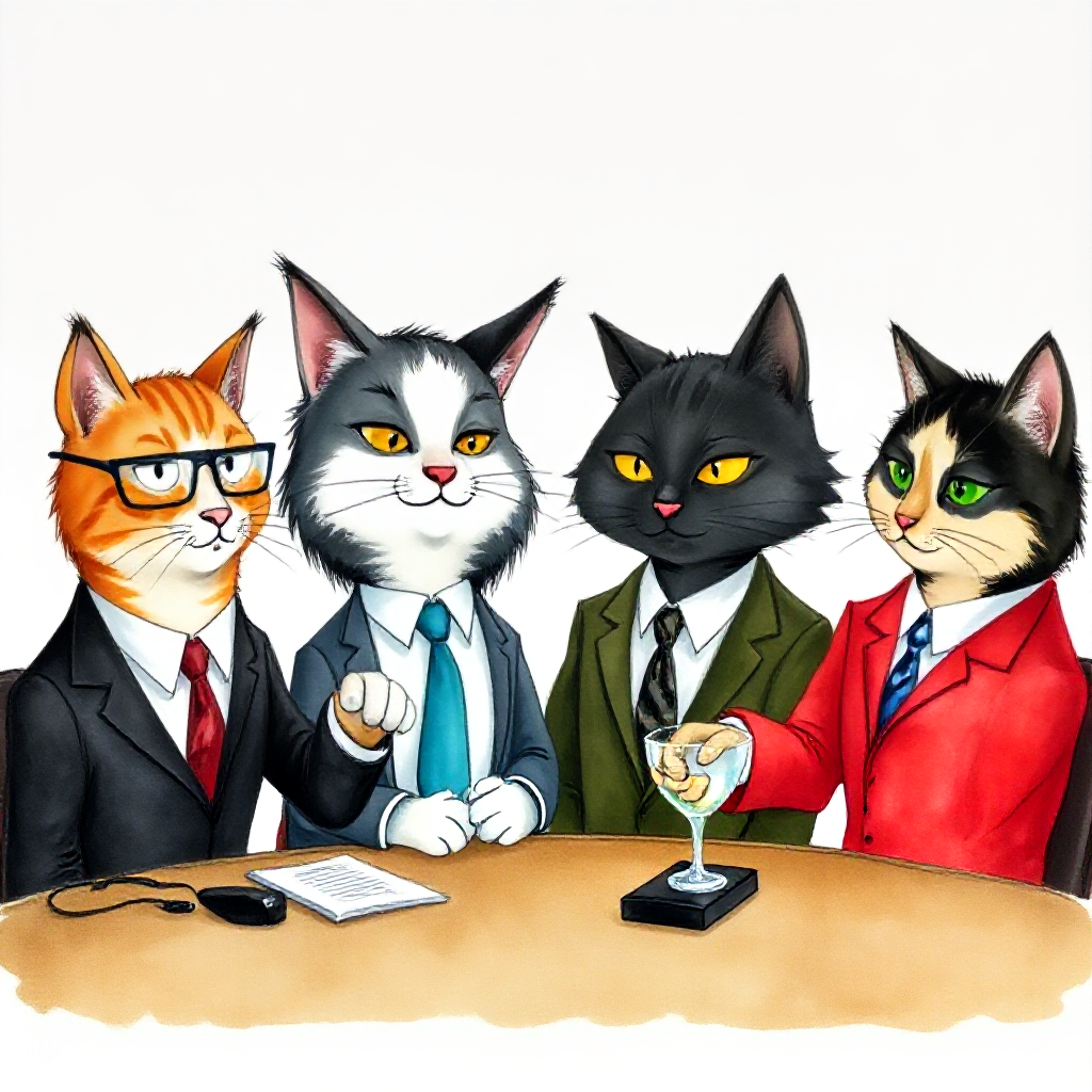cartoon-meeting-cats